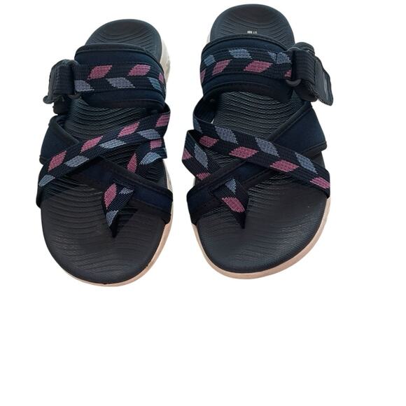 SKECHERS Goga Mat – Velcro Sport Sandals, Blue/Pink, Sz 6 - Picture 3 of 6